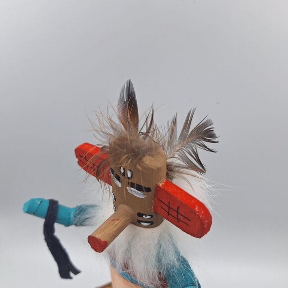 Kachina Handmade Doll Signed 7 Inch Aska AM Native American Indian Art Wooden - Picture 6 of 11